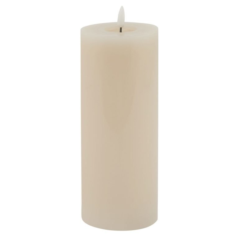 taupe melt effect tall taupe led wax candle