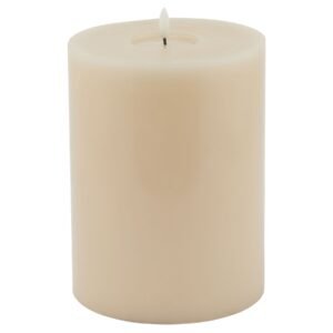 taupe melt effect large taupe led wax candle
