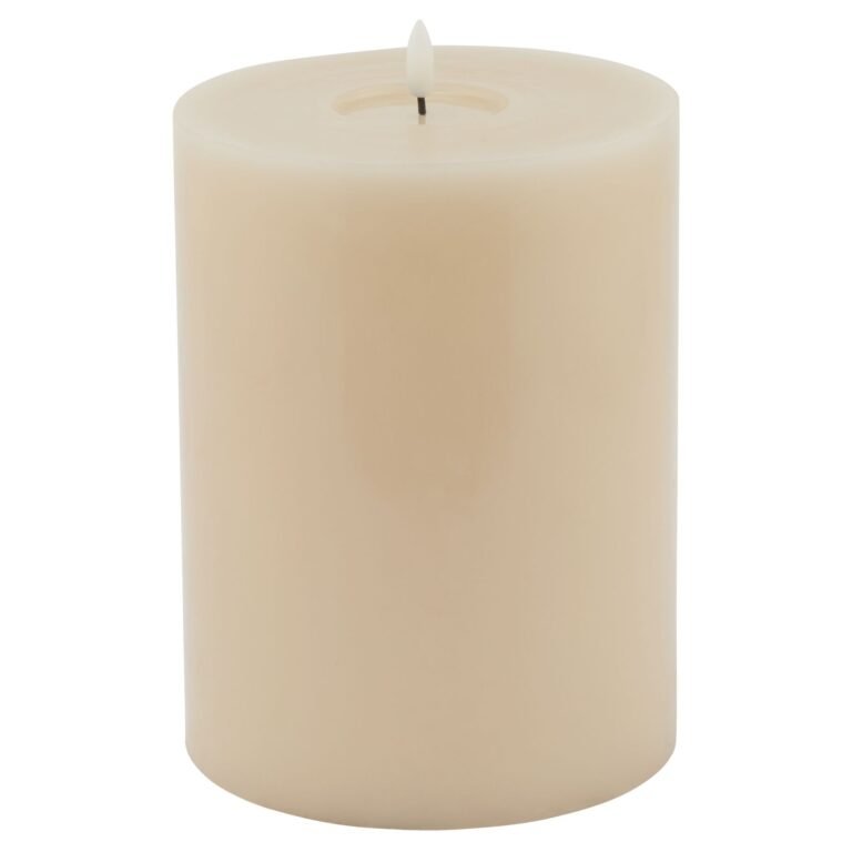 taupe melt effect large taupe led wax candle
