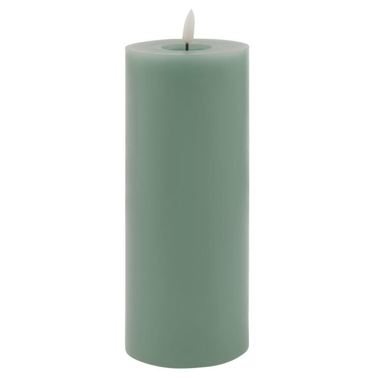 sage melt effect tall sage led wax candle