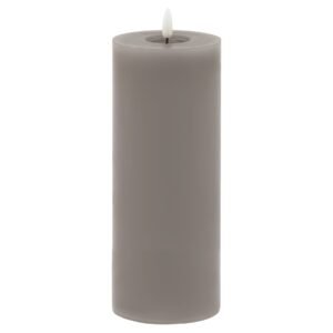 grey melt effect tall grey led wax candle
