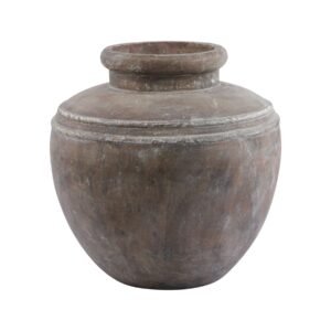 large brown ceramic pot