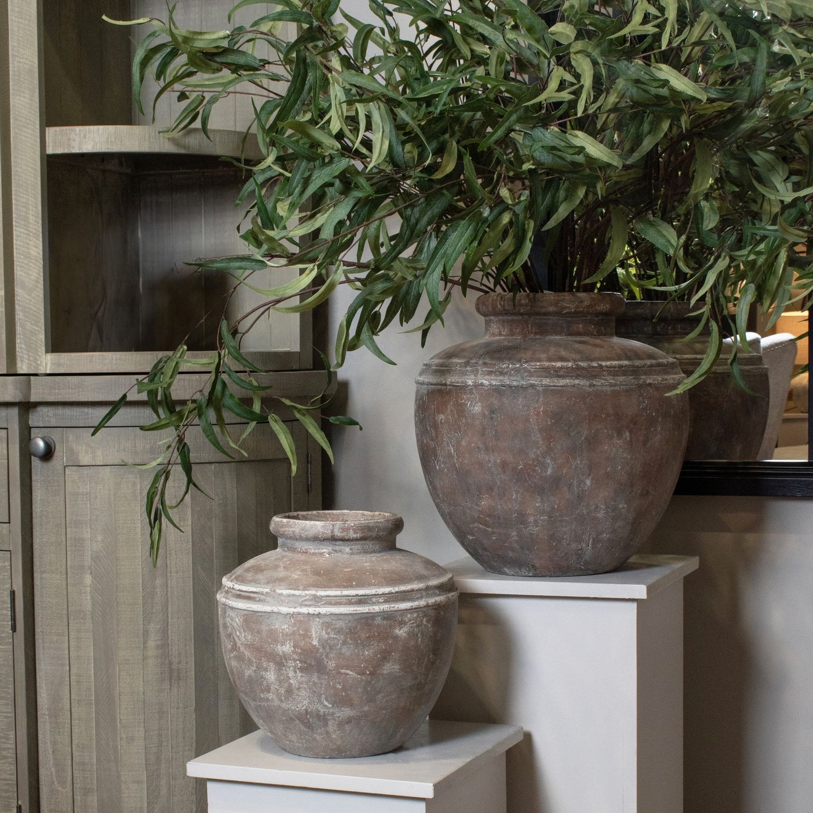 Large Rustic Brown Water Pot - Image 4