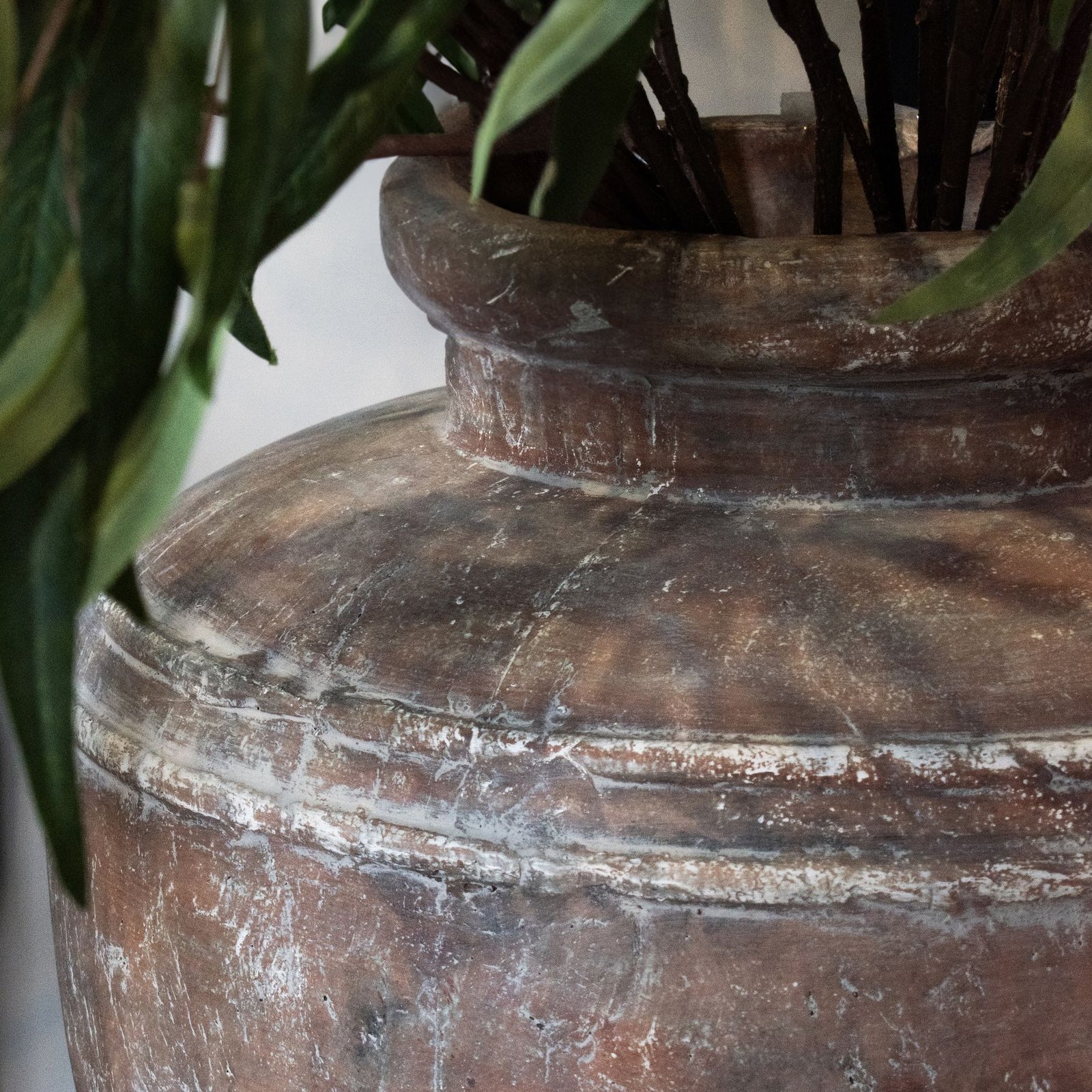 Large Rustic Brown Water Pot - Image 5