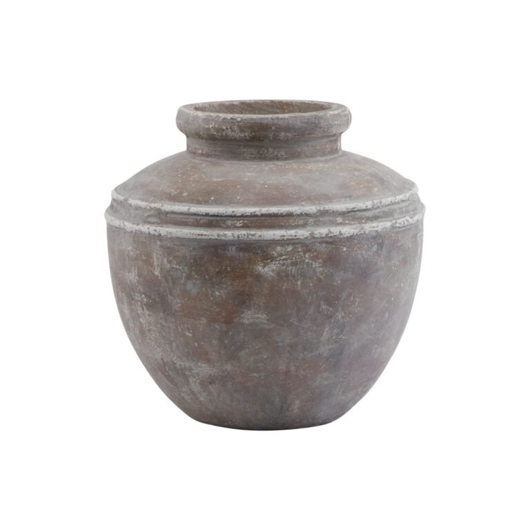 aged ceramic vase