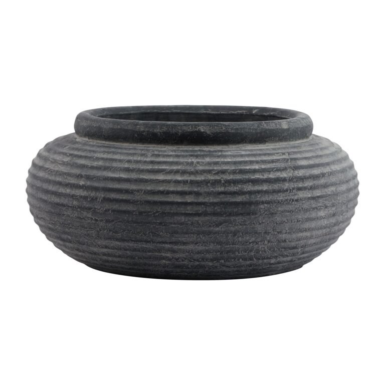 ribbed ceramic planter