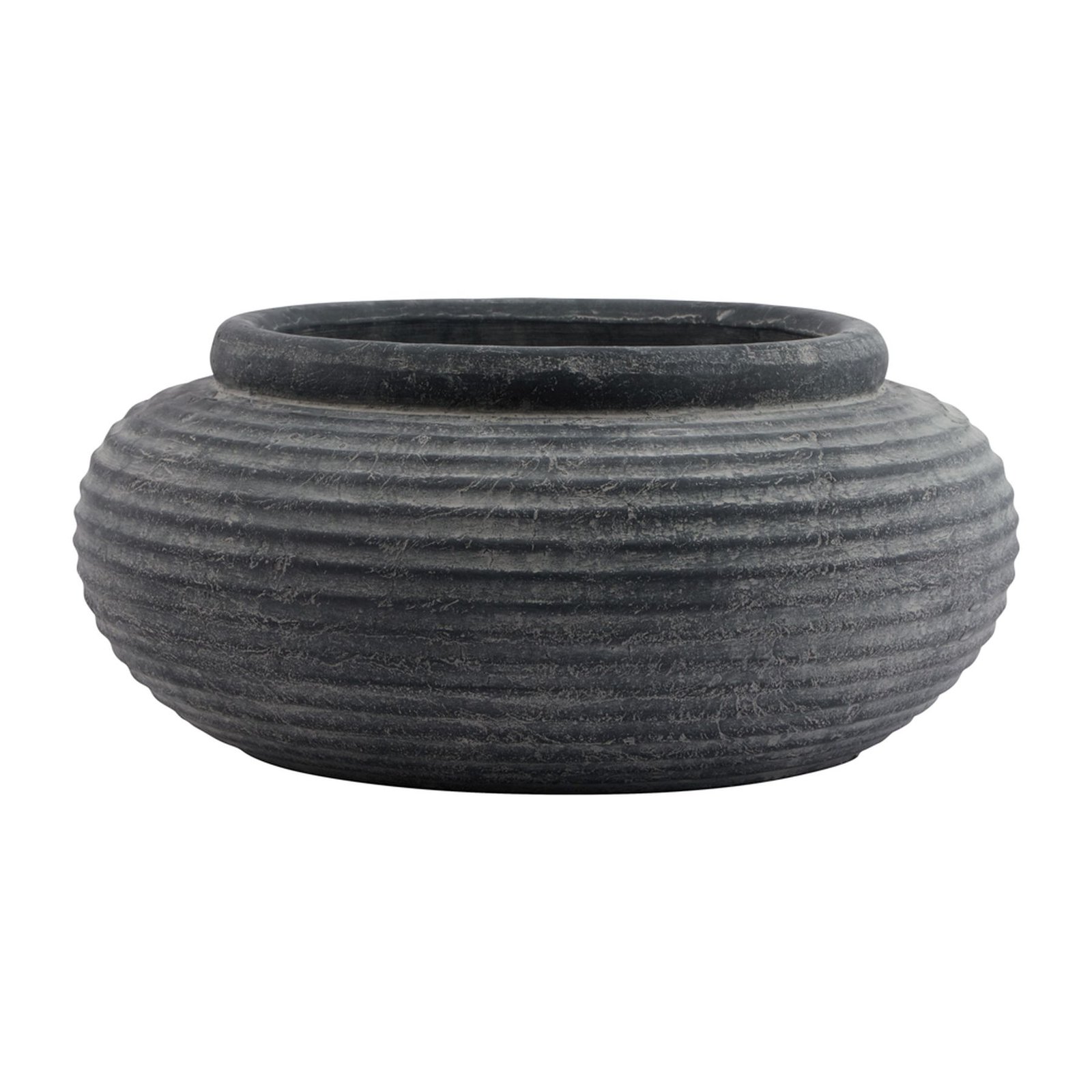 ribbed ceramic planter