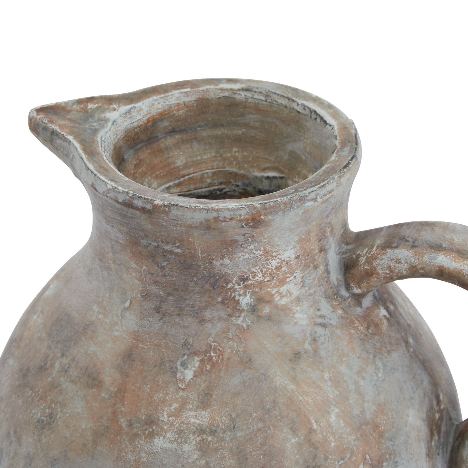 Weathered Brown Ceramic Jug Vase - Image 2
