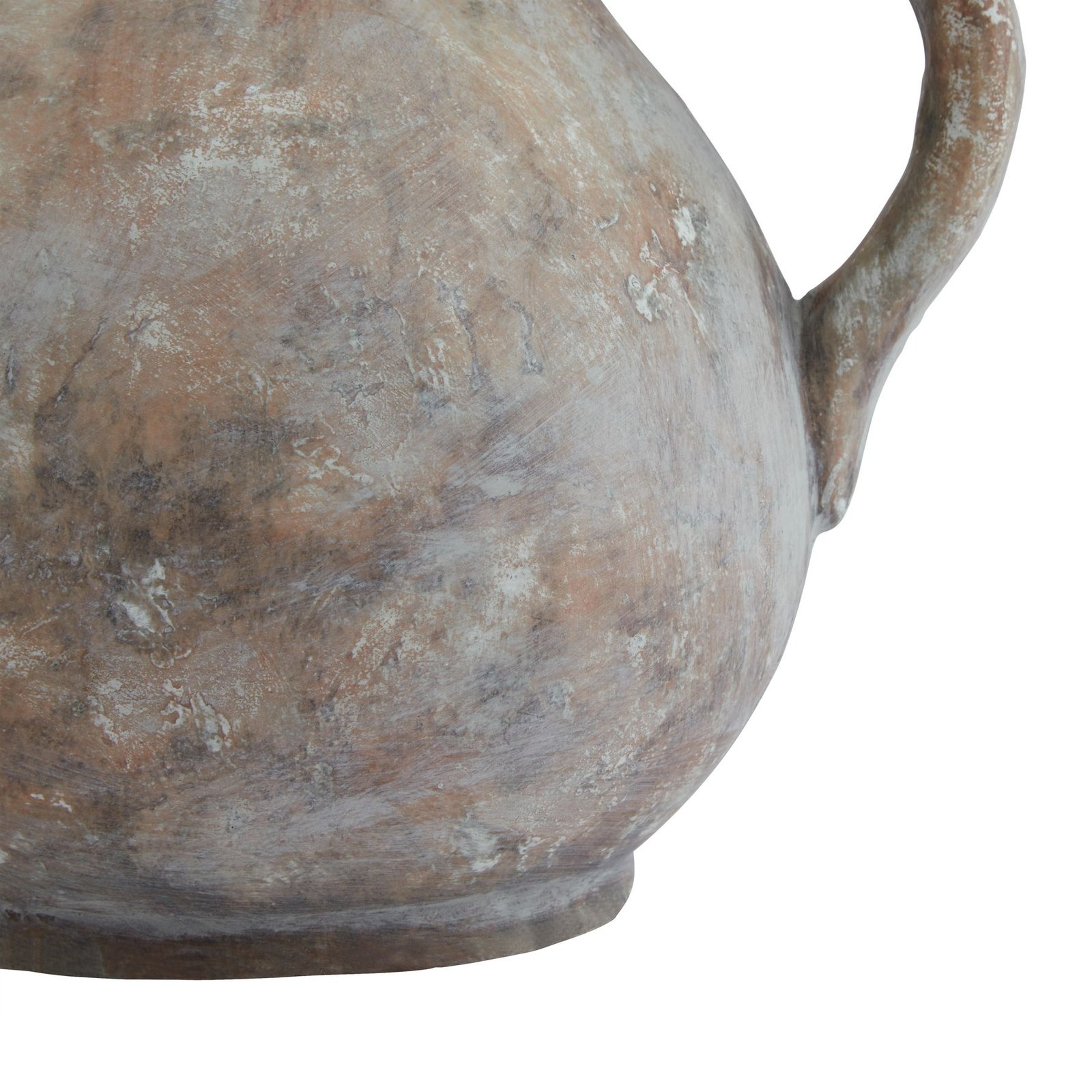 Weathered Brown Ceramic Jug Vase - Image 3