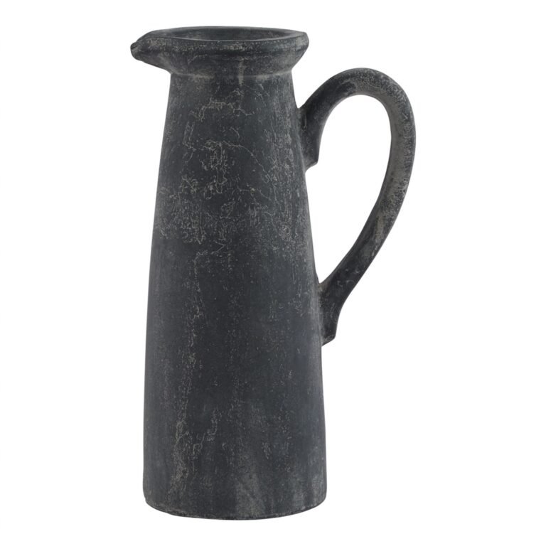 tall grey decorative jug