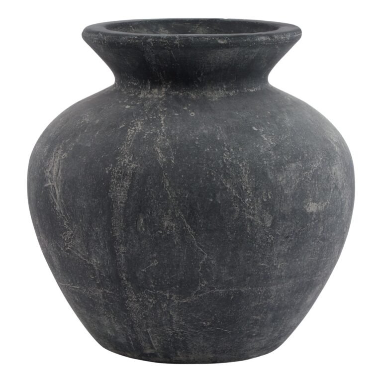 grey ceramic vase