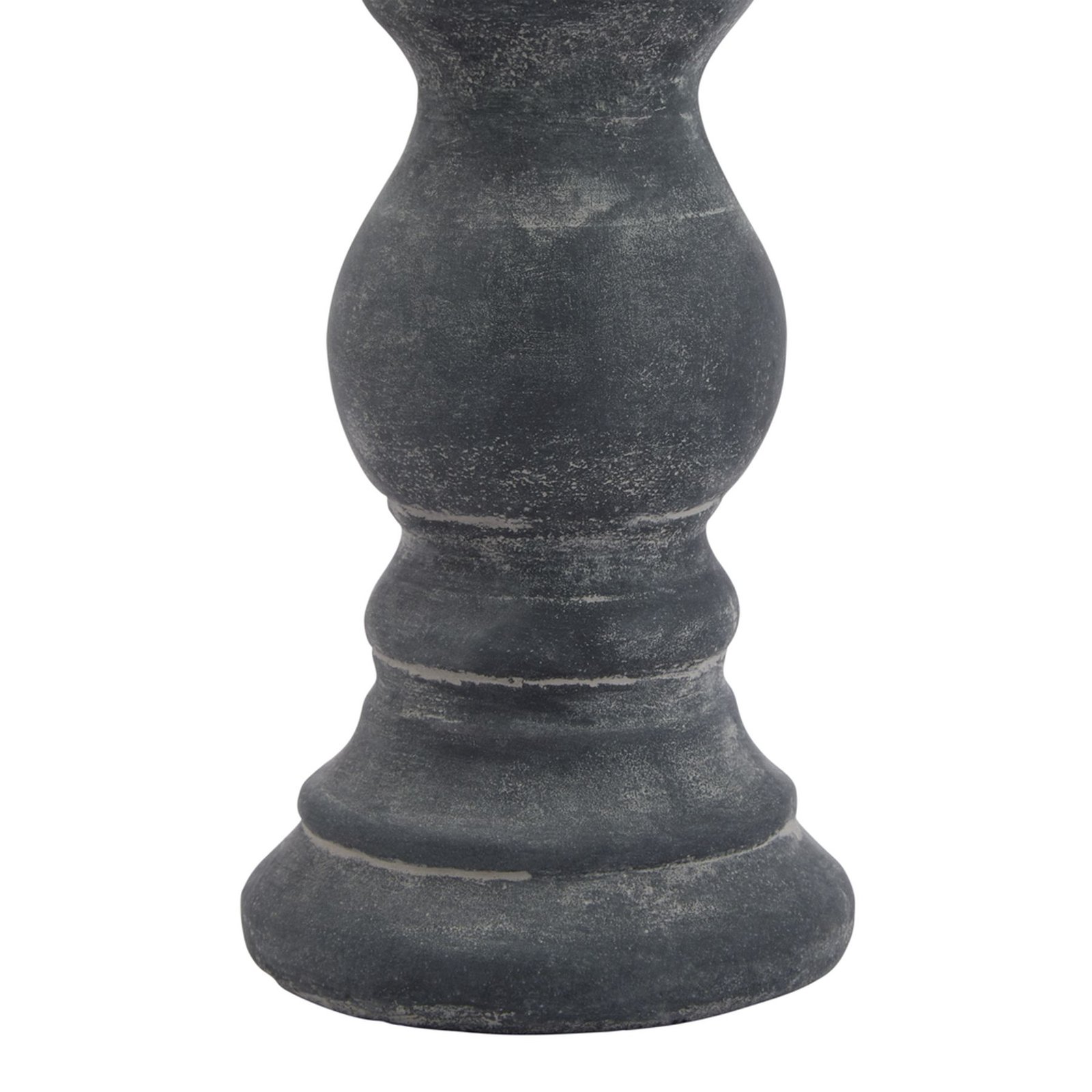 Small Grey Ceramic Pillar Candle Holder - Image 3