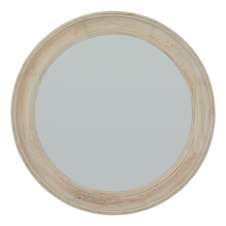 round rustic wall mirror
