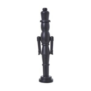 black minimalist black wooden nutcracker decoration