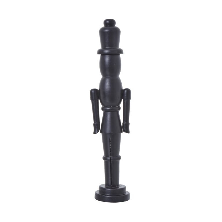 black minimalist black wooden nutcracker decoration