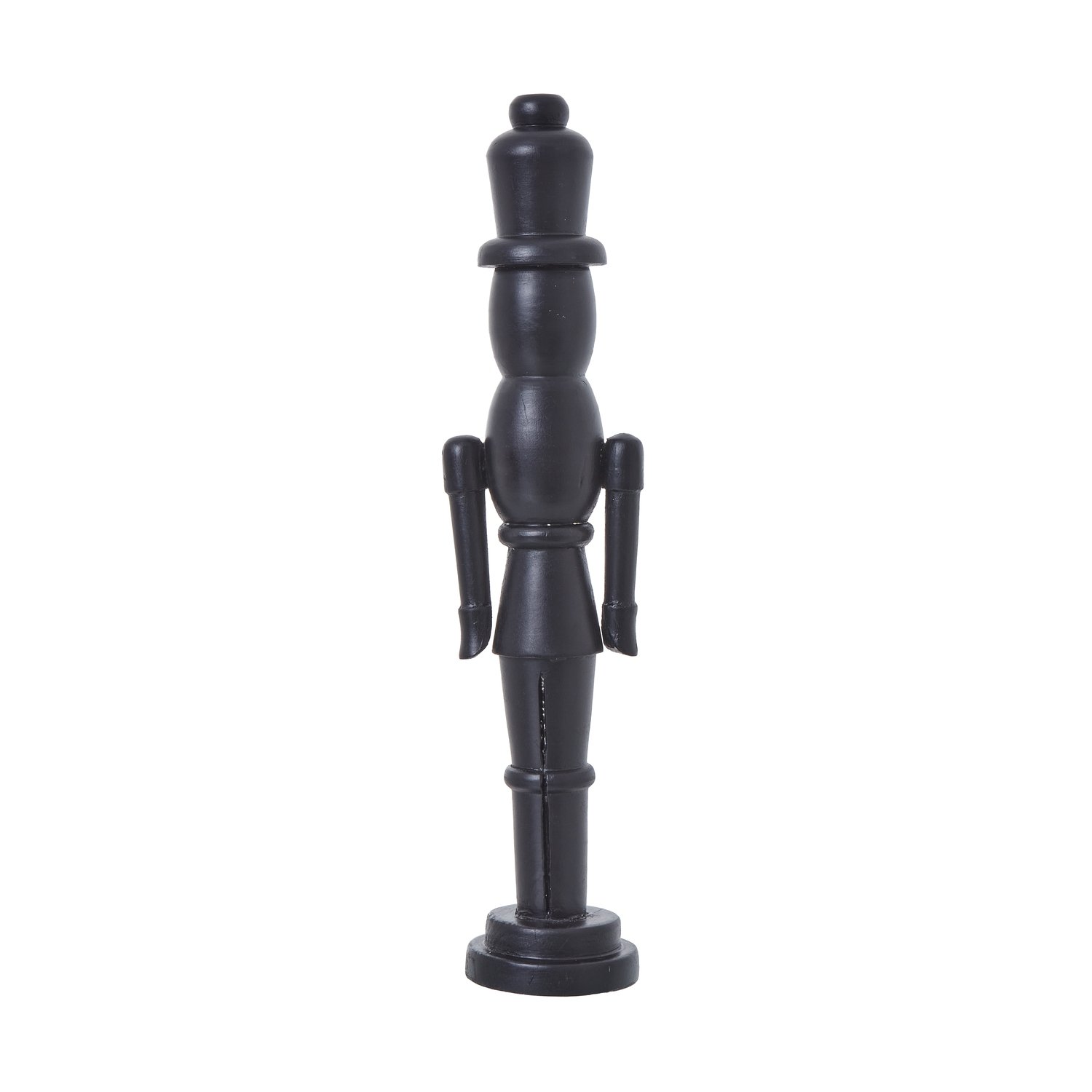 black minimalist black wooden nutcracker decoration