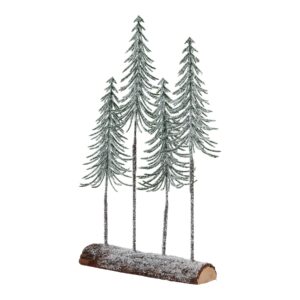 snowy medium snowy spindle tree quad in wood log