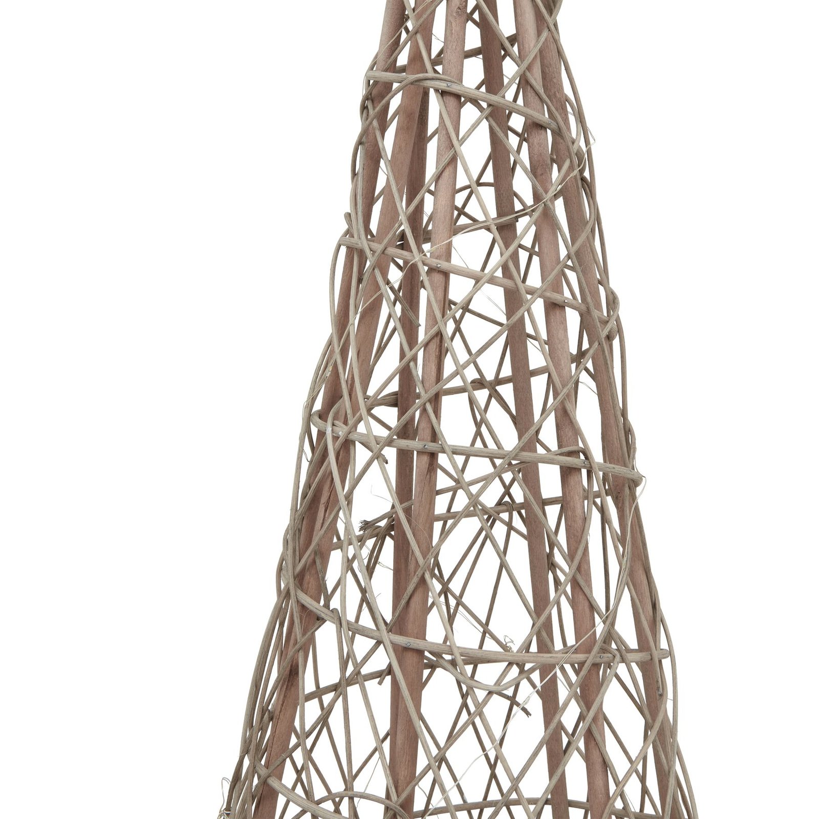Large LED Wicker Christmas Tree With Star - Image 3