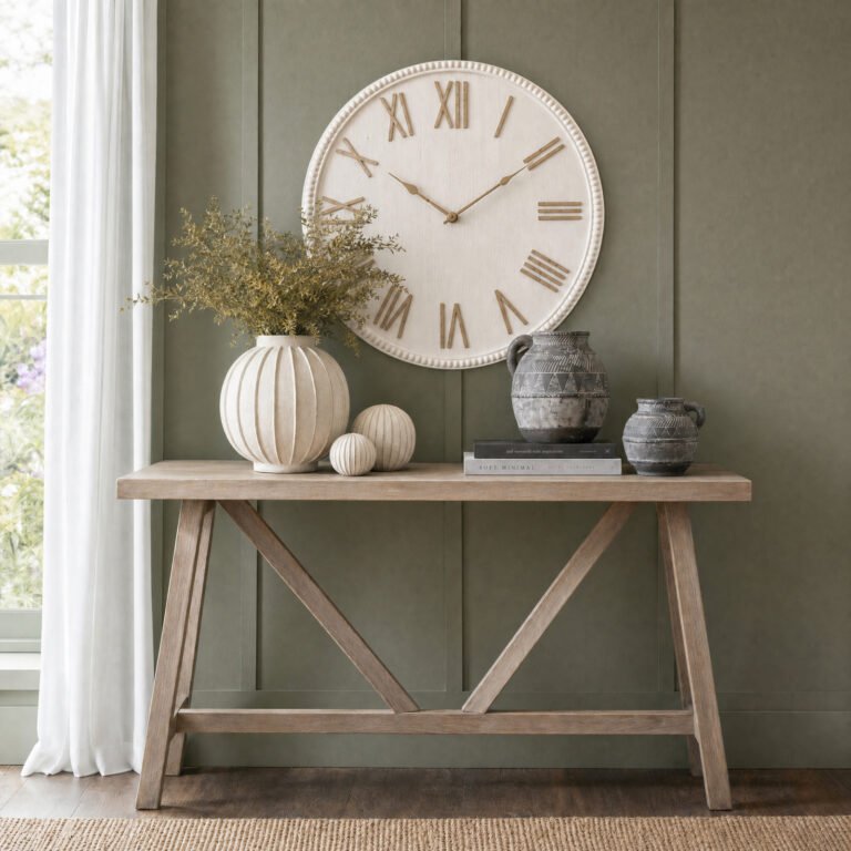 wooden wall clock