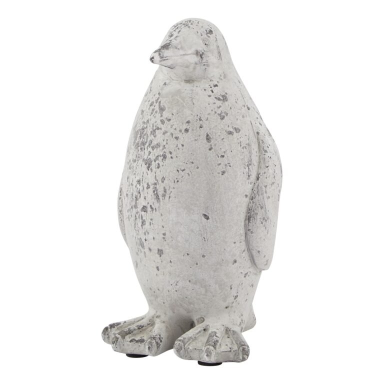 grey small grey stone effect penguin statue product image