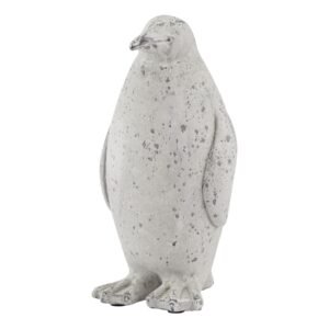 grey medium grey stone effect penguin statue product image