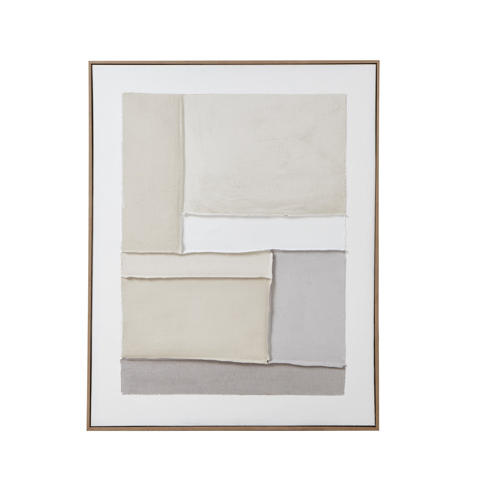 Neutral Geometric Framed Canvas Wall Art - Image 2