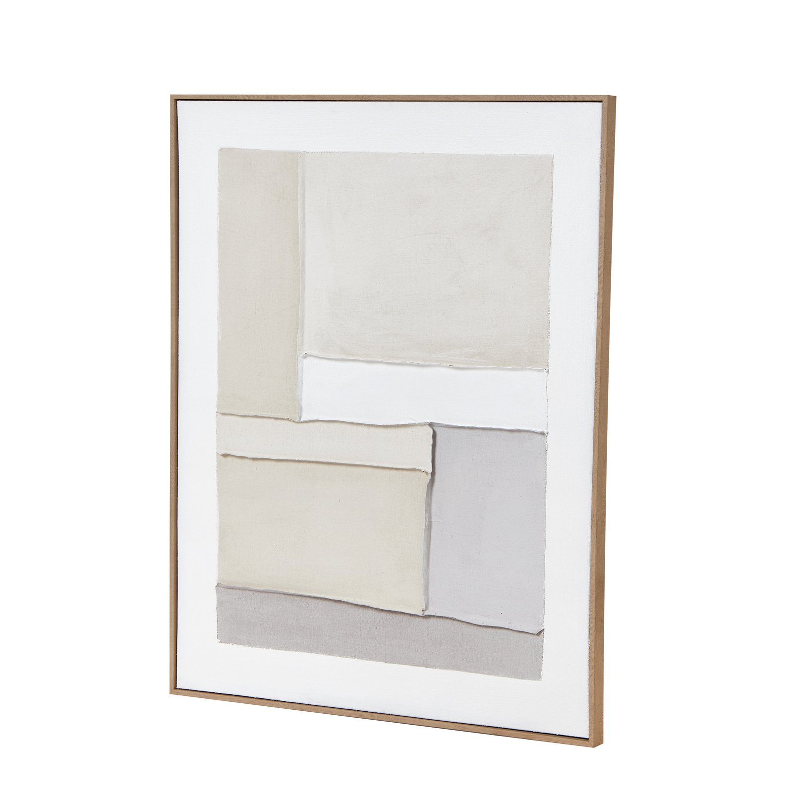 Neutral Geometric Framed Canvas Wall Art - Image 3