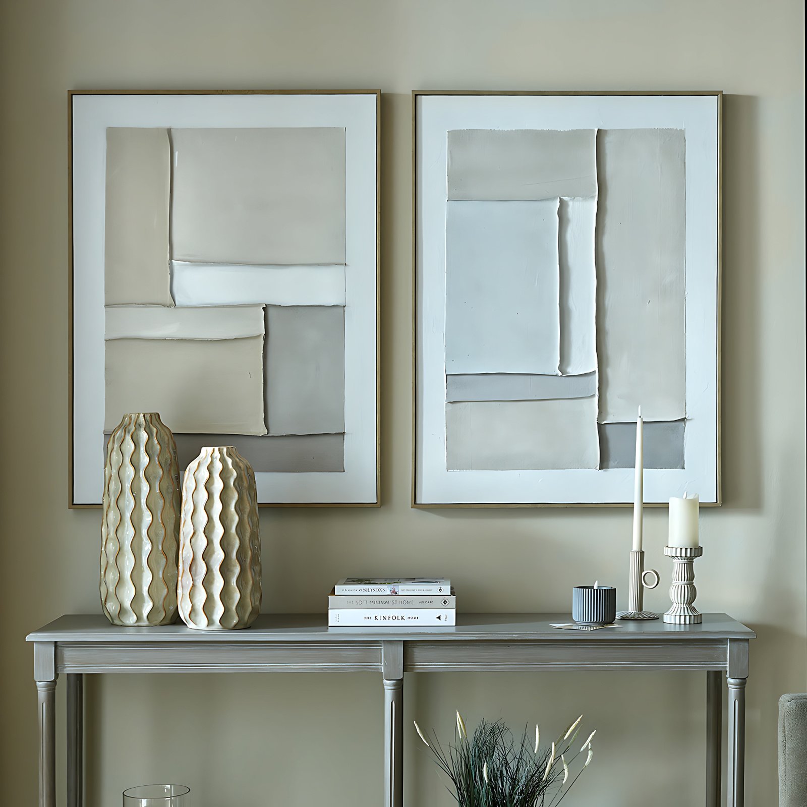 geometric canvas wall art