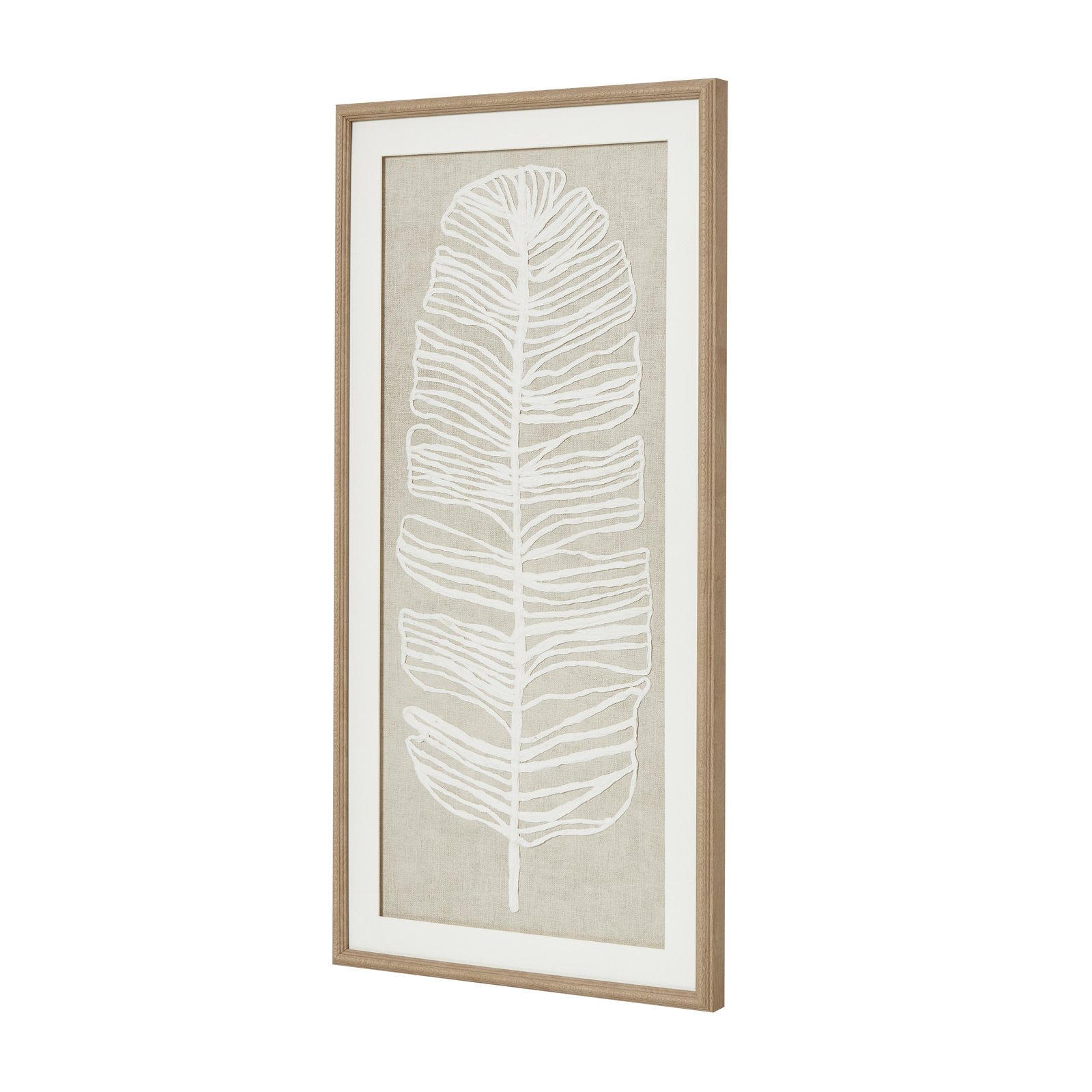 Large Plume White Feather Framed Wall Art - Image 3