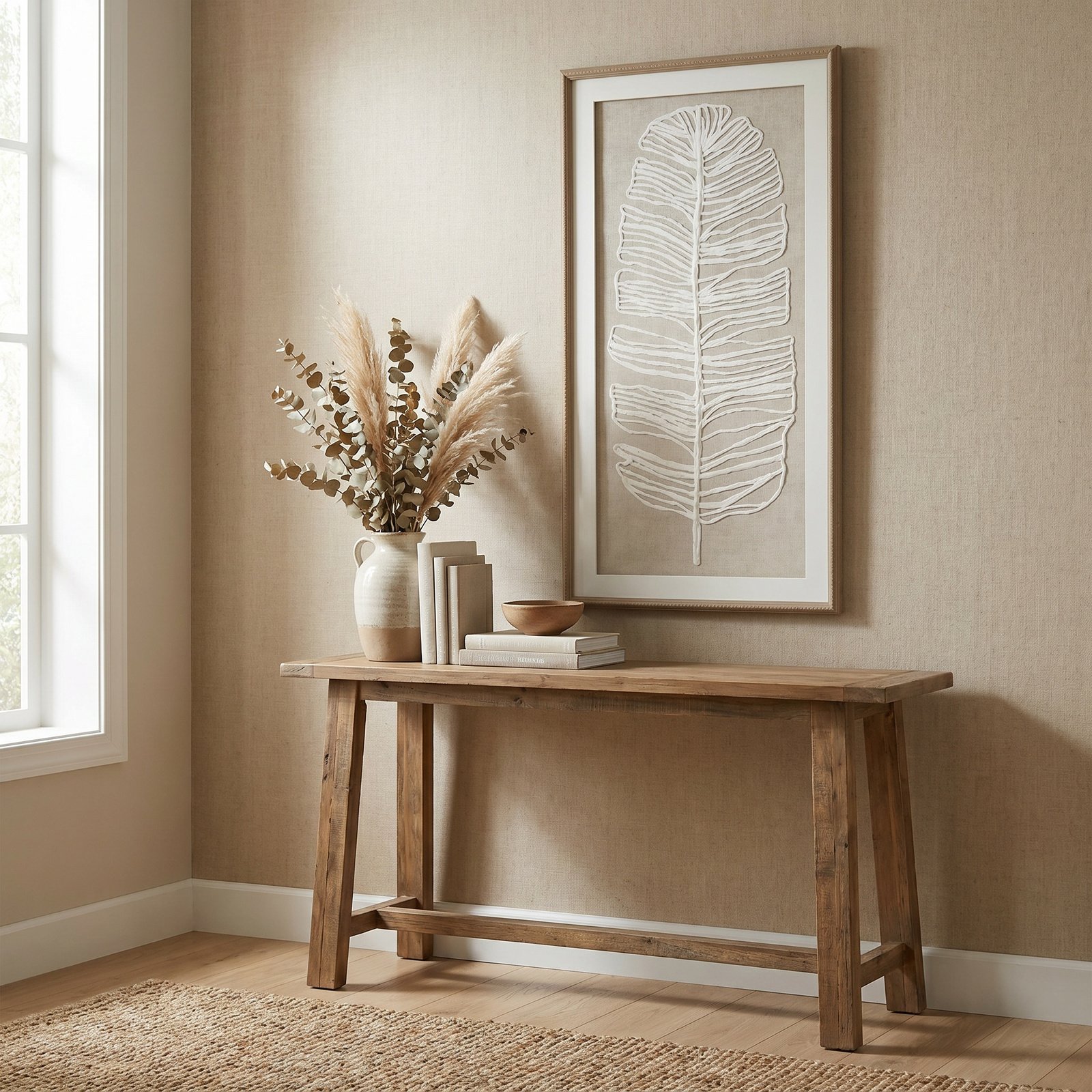 white large plume white feather framed wall art product image