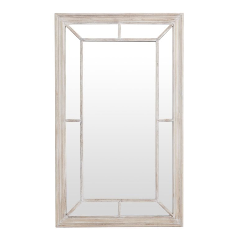 washed wood washed wood framed window mirror product image