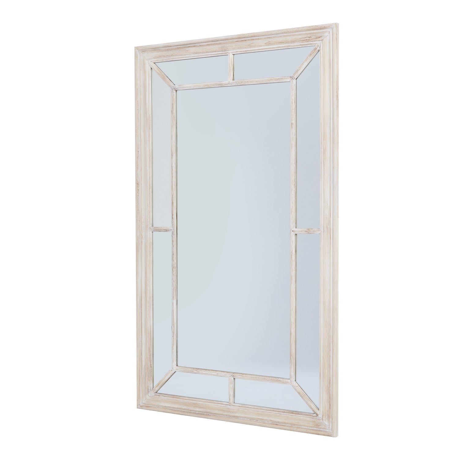 Washed Wood Framed Window Mirror - Image 2