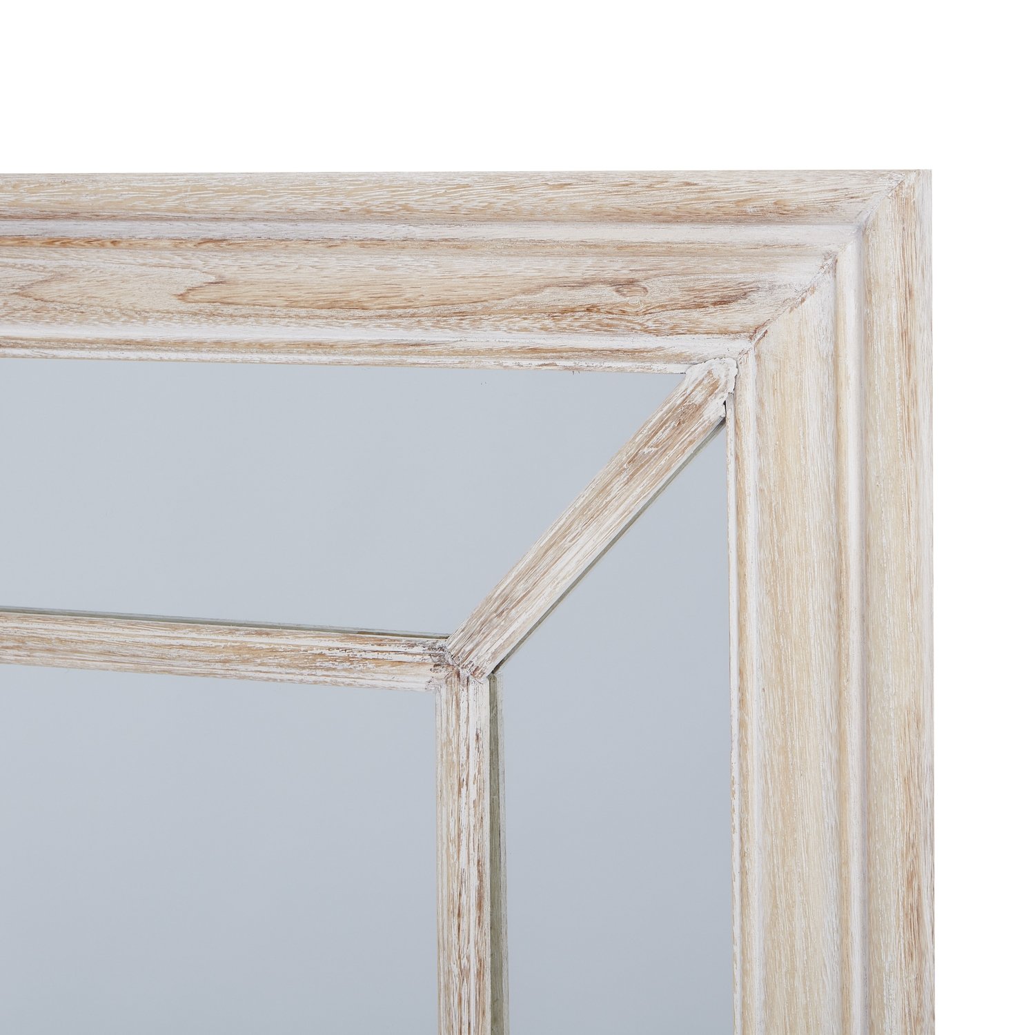 Washed Wood Framed Window Mirror - Image 3