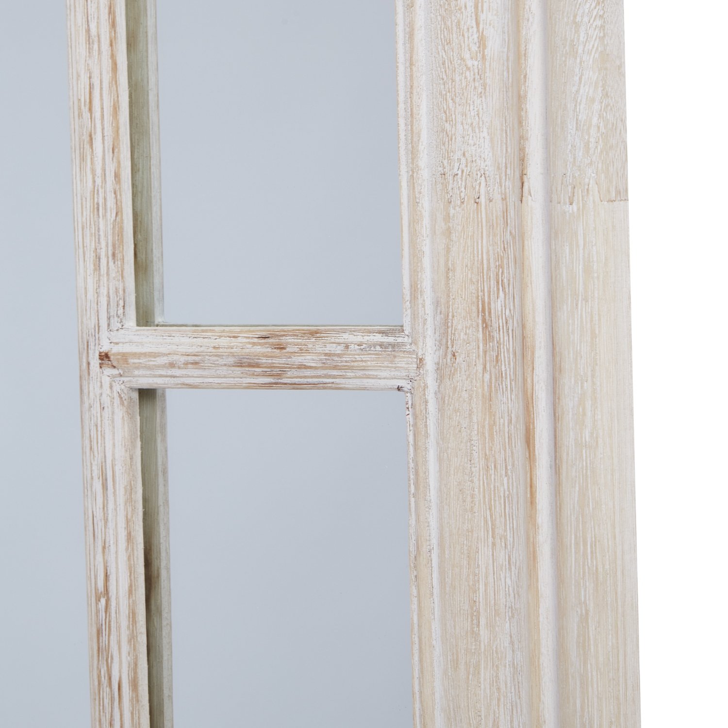 Washed Wood Framed Window Mirror - Image 4