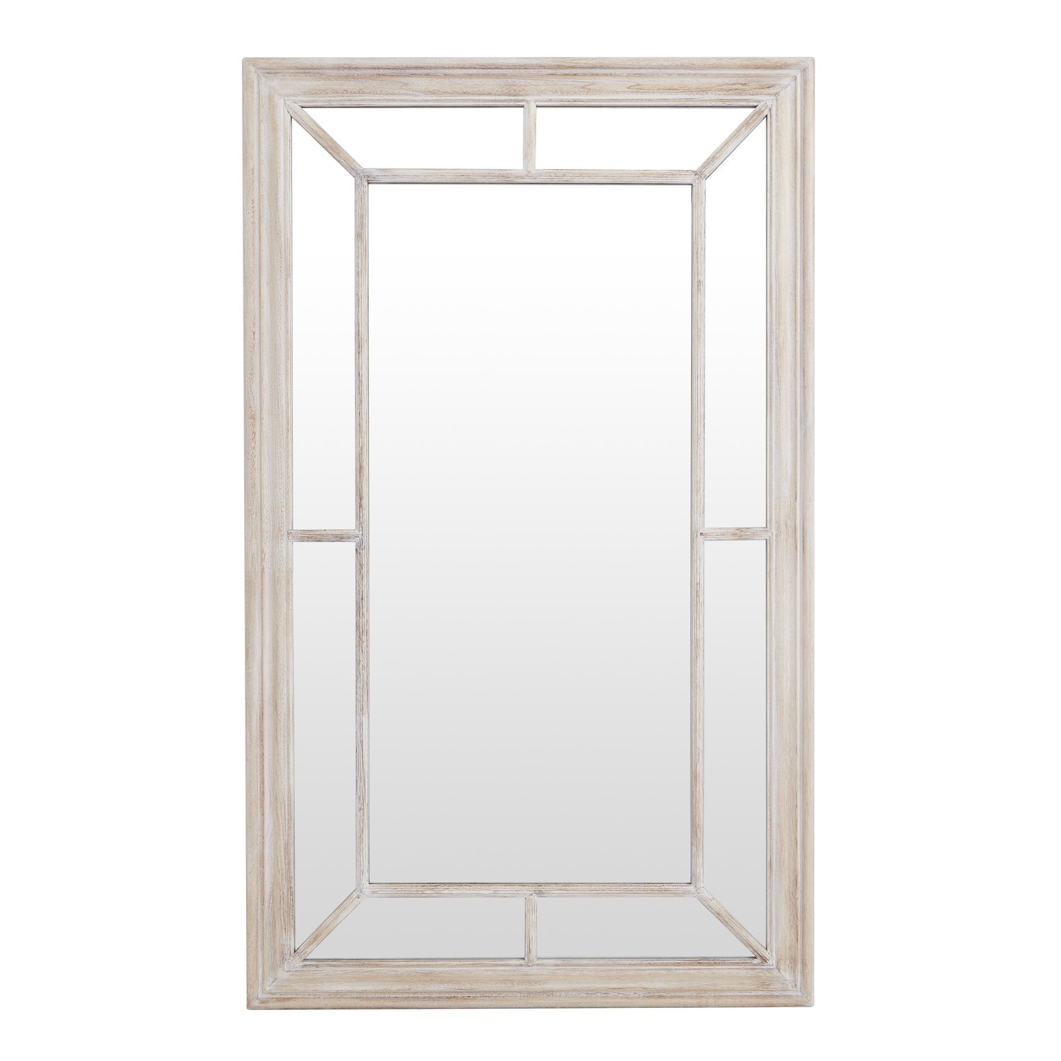 washed wood washed wood framed window mirror product image