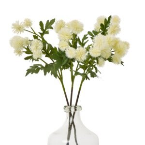 Cream Artificial Globe Thistle Spray