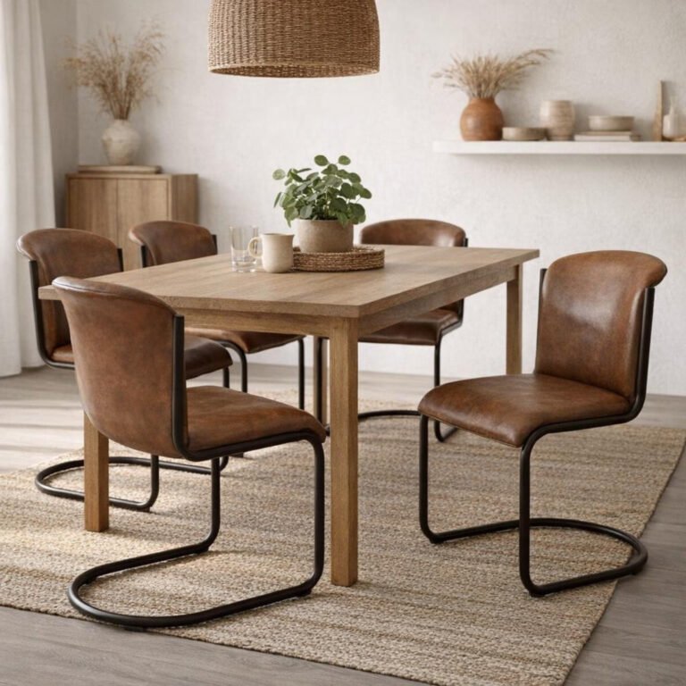 leather billy leather curved dining chair product