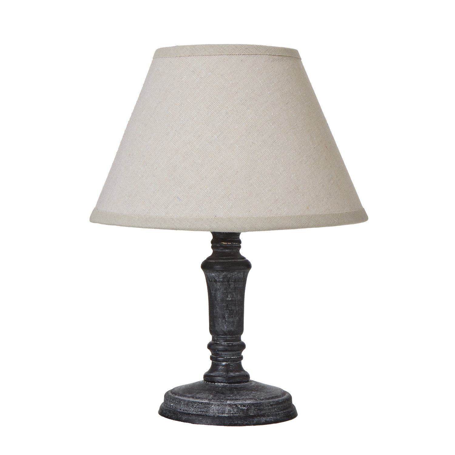 black wooden table lamp
