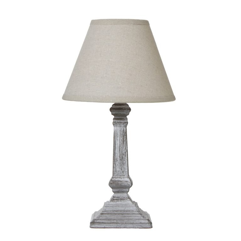 small wooden table lamp