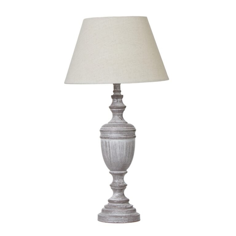 urn table lamp with linen shade