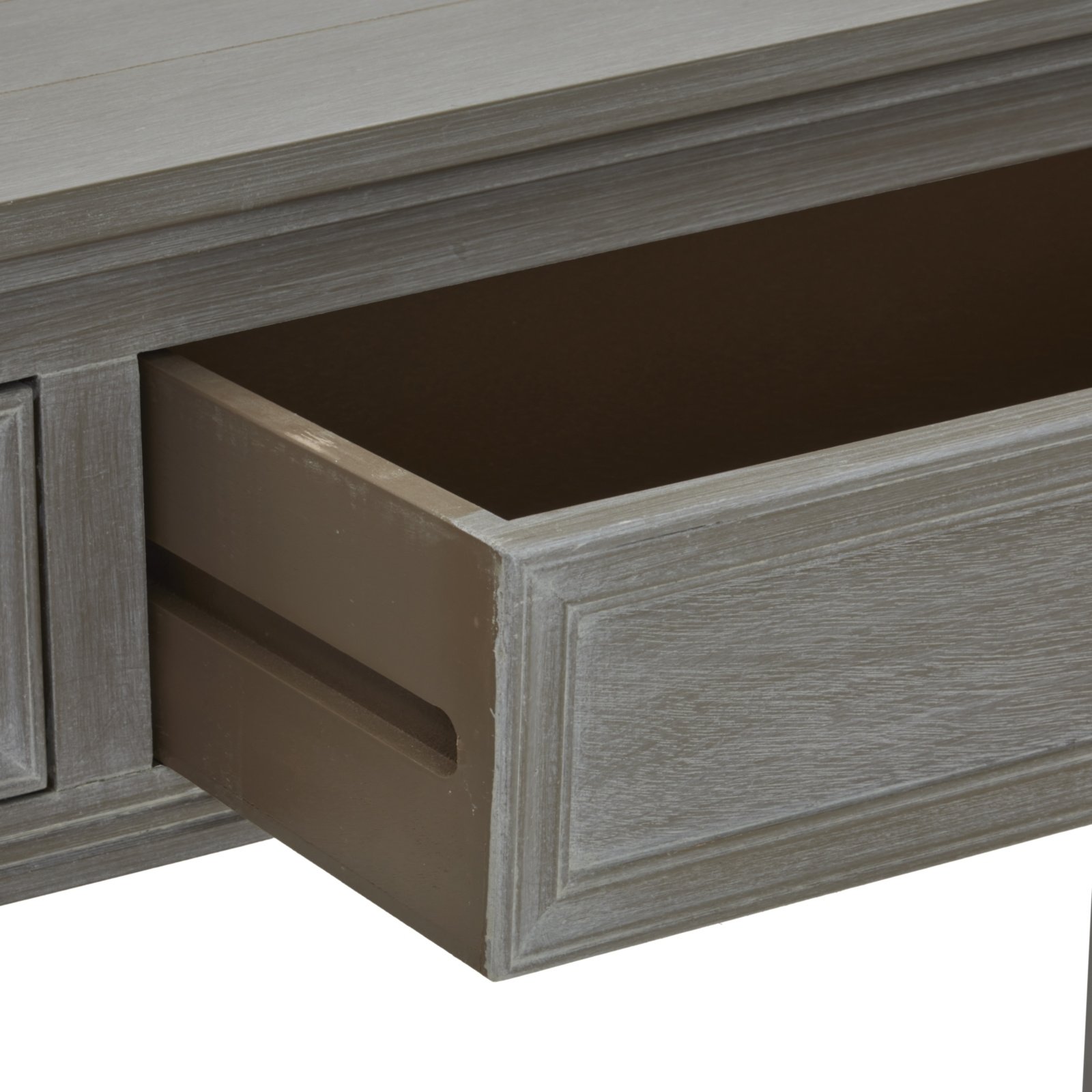 Slim Grey Two Drawer Console Table - Image 3