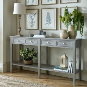 console table with drawers