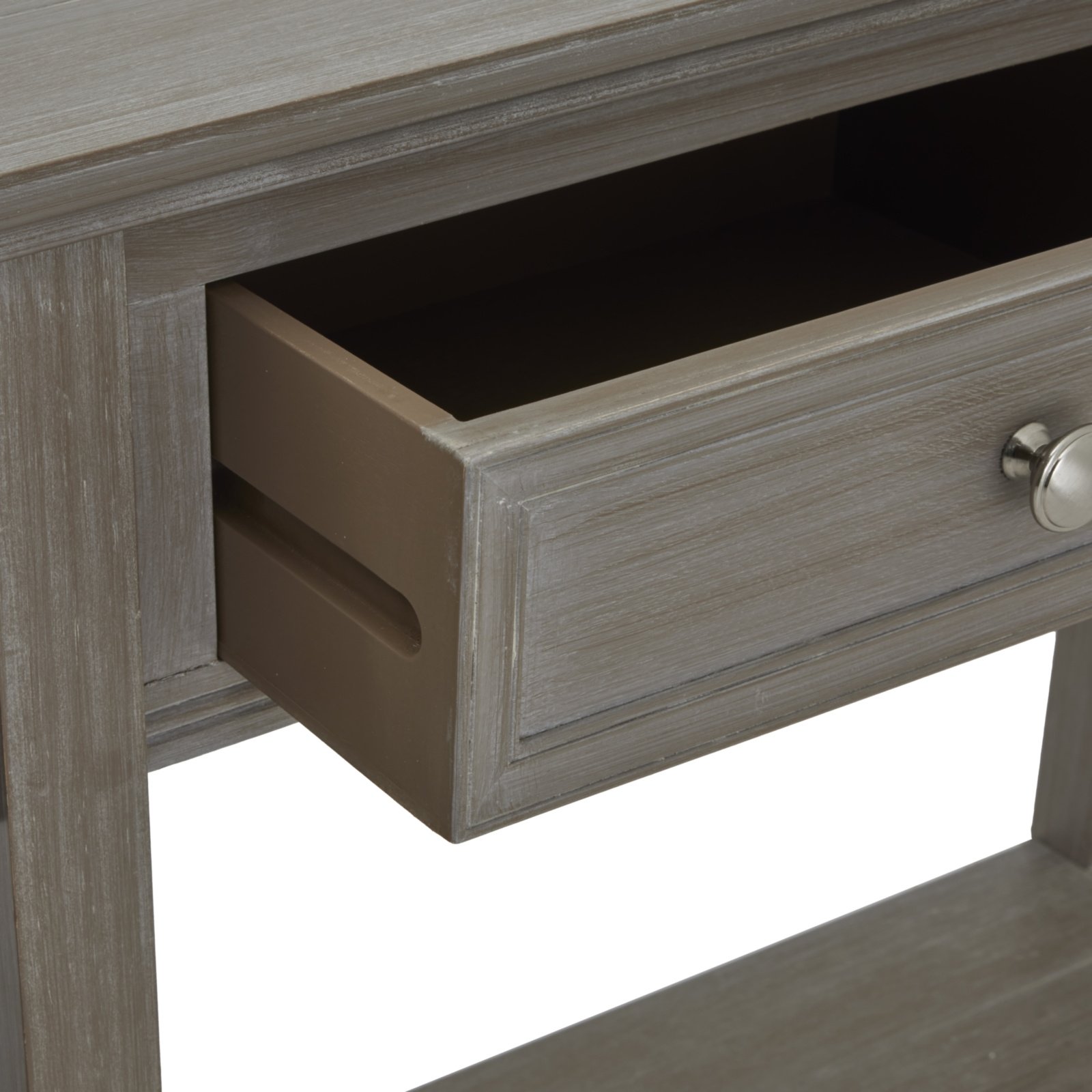 Distressed Grey Four Drawer Console Table - Image 2