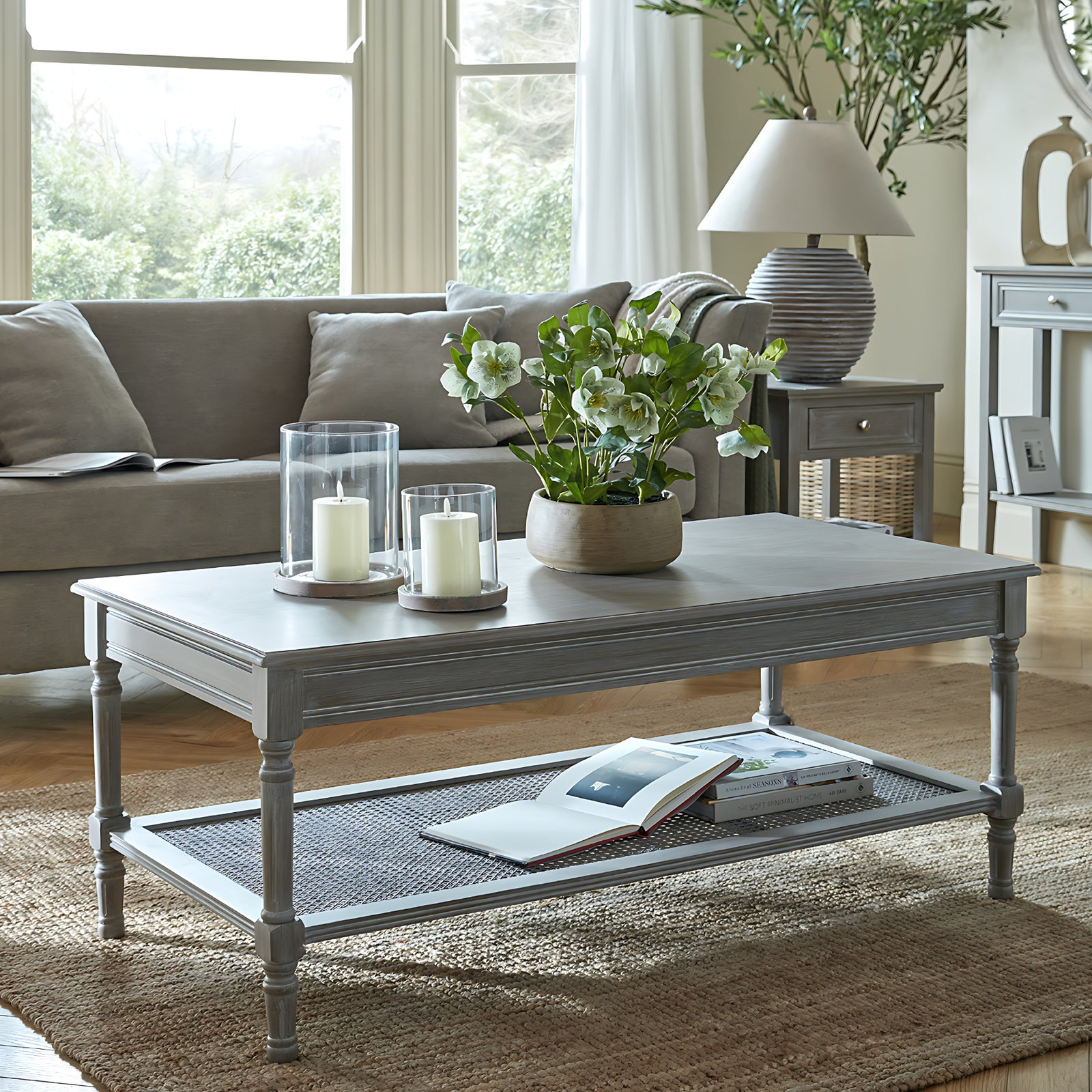 rattan coffee table