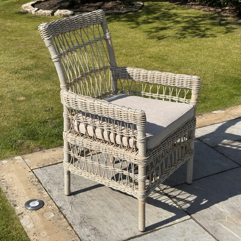 wicker garden dining chair