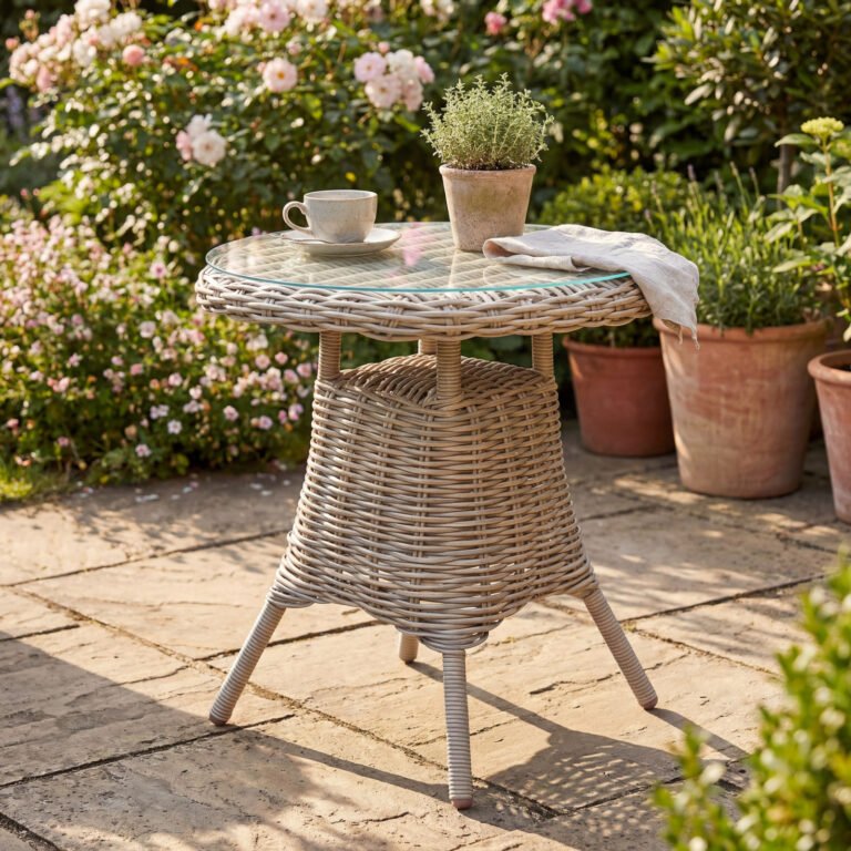 glass garden bistro table