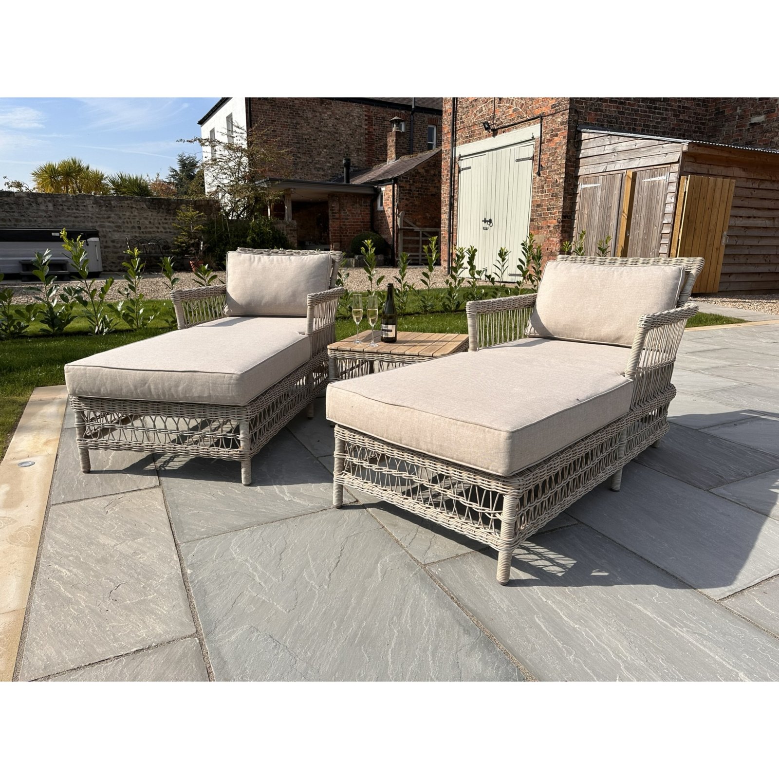 Willowmere Woven Garden Sun Lounger Set - Image 2