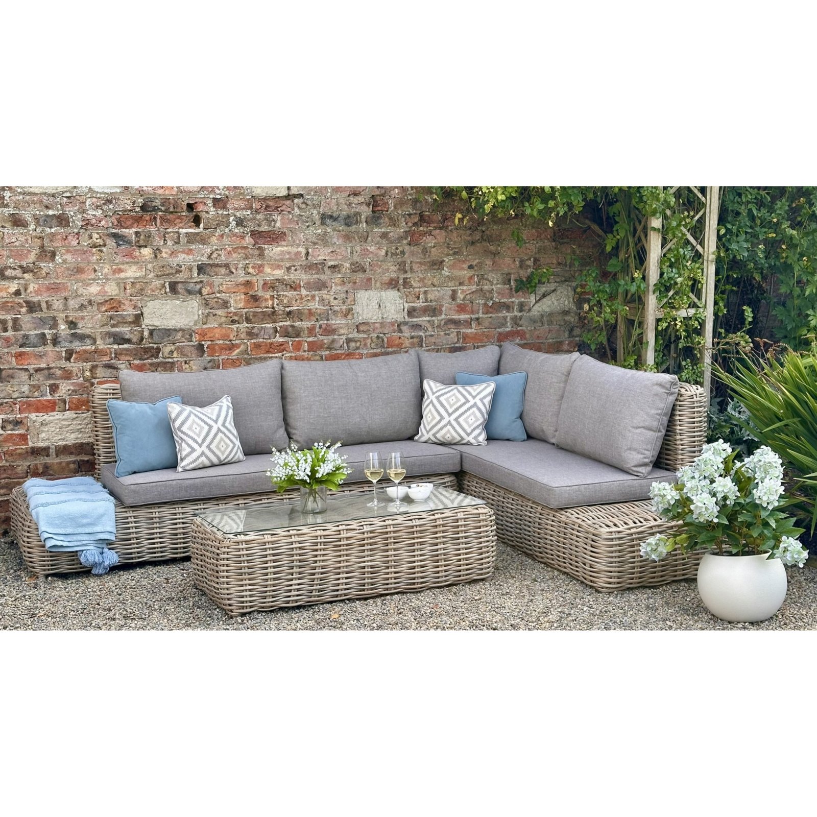 Santorini Outdoor Modular Corner Sofa Set - Image 2