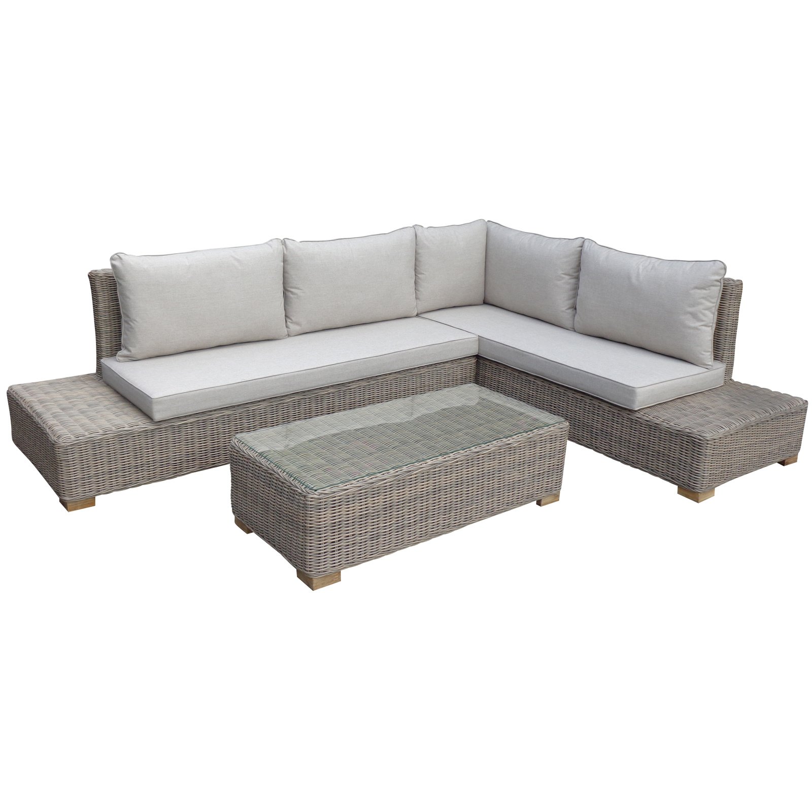 Salcombe Large Outdoor Corner Sofa & Coffee Table Set - Image 2