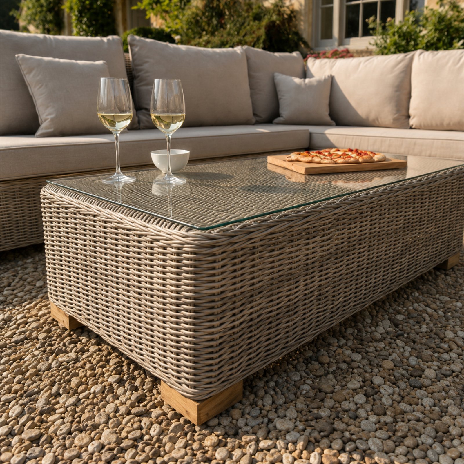 Salcombe Large Outdoor Corner Sofa & Coffee Table Set - Image 3